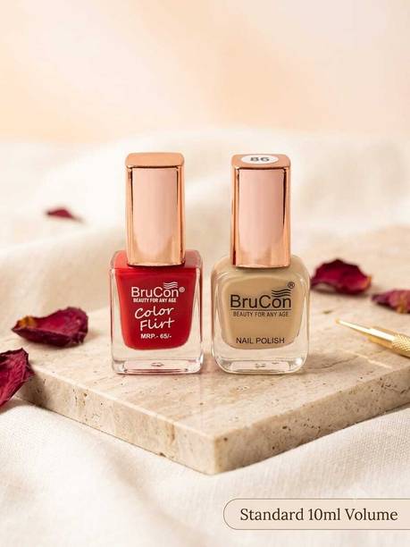 Brucon Nail Polish for Women RED, LEMON