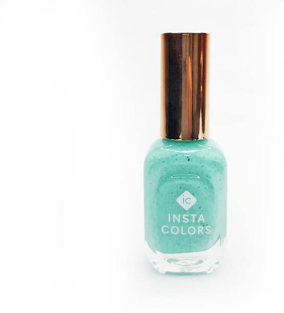 Insta Colors Nail Polish Sea Green | Quick Drying Glossy Cookie Crumble Finish Nail Paint Sea Green
