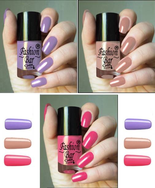 Fashion Bar New Gel Effect Long lasting and quick-dry Luxury Nail Paint Set Multicolor