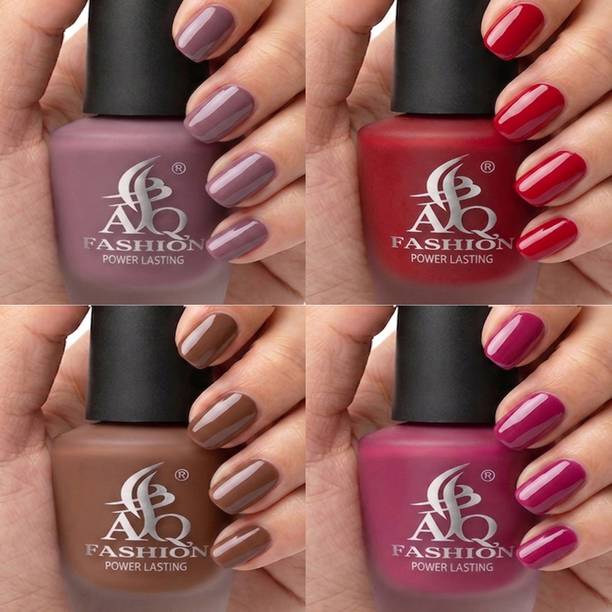 AQ FASHION New 4 piece shine nail polish Combo w776 Multicolor