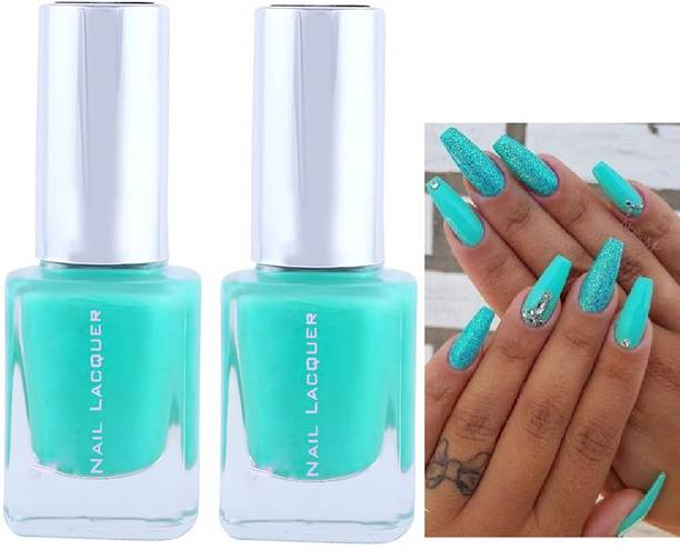 ADJD Combo Nail Polish Long Lasting Quick Drying Sea green Sea green