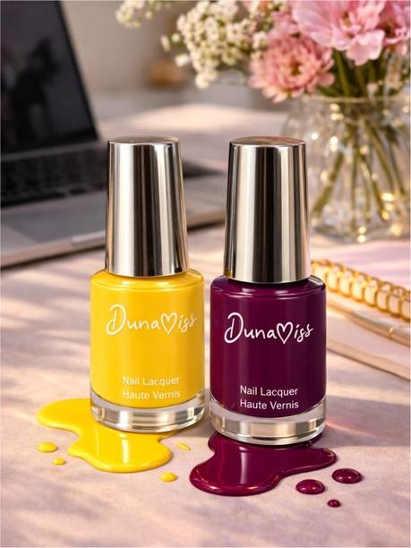 Dunamiss SUNNY SIDE & BERRY MOOD NAIL PAINT Purple & Yellow