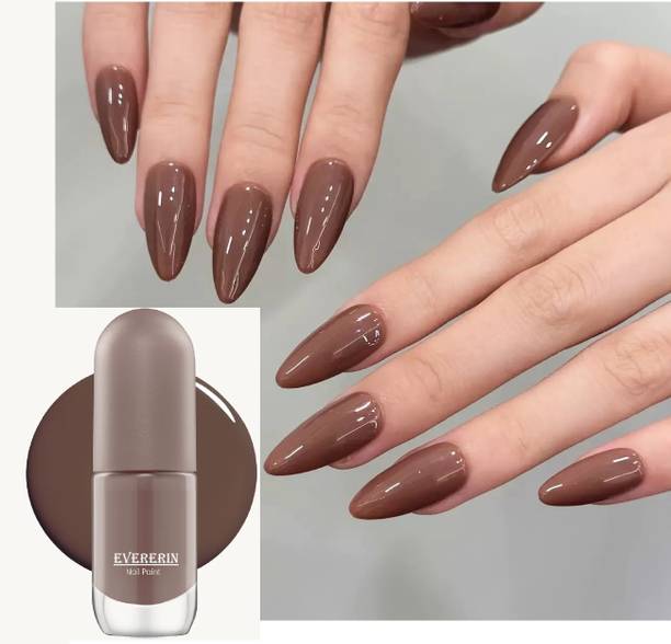 EVERERIN DUST BROWN Smooth Application Fast Dry Long Lasting Nail Polish Vibrant Color DUST BROWN