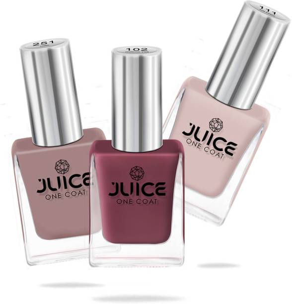 Juice Nail Paint Combo 27 Sun Kissed, Dusty Coral, Camel