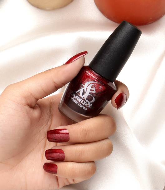 AQ FASHION New Gel Effect Long lasting and quick-dry Luxury Nail Paint Combo M Shimmering Maroon