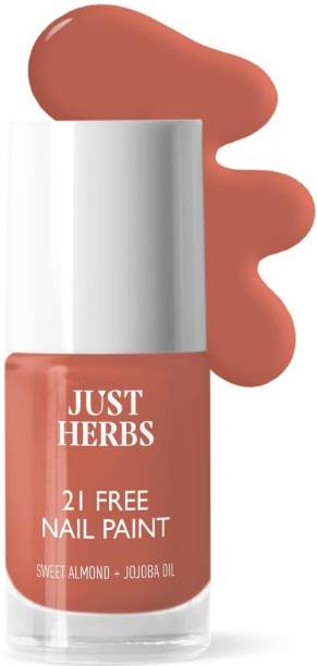 Just Herbs Nail Polish 21 Chemical Free Formula ,Quick Dry, Glossy- Chestnut Brown