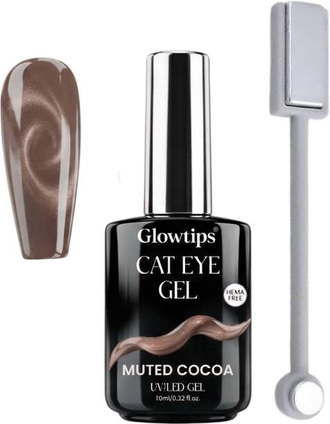 6skins 9D Cat Eye Nail Polish-UV Gel Color 10ml Magnet Combo Color chocolate brown p-22 brown