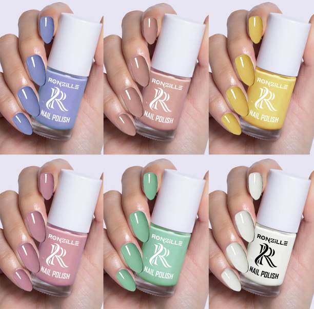 RONZILLE Quick Dry Long Lasting Nail Polish Combo Set Of 6 Combo Of Different Color-11
