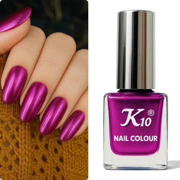 K10 Exclusive Metallic Nail Polish Set (12ML Each) Dark Pink