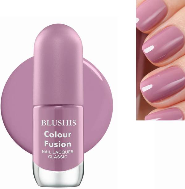 BLUSHIS Colour Fusion Nail Paint– Quick Dry, High Shine, Smooth Finish, Chip Resistant Soft Mauve