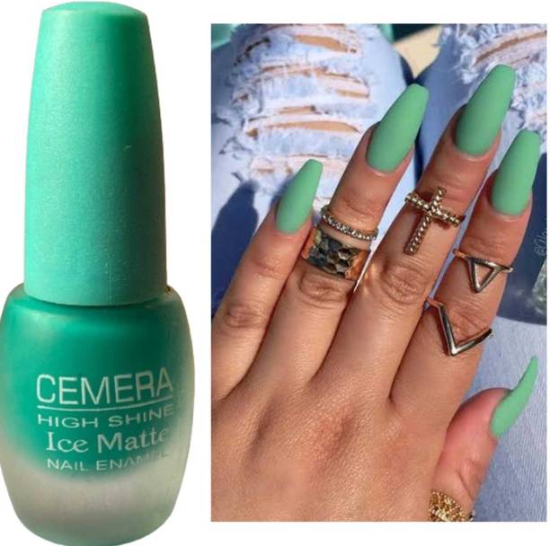 Cemera Sea green Rich Shade Ice Matte Nail Polish SeaGreen
