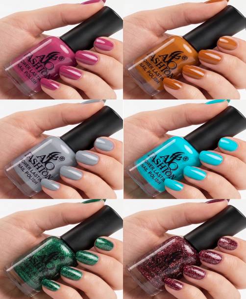 AQ FASHION HIGH QUALITY POWER LASTING LIMITED EDITION LUXURY NAIL POLISH T23 Multicolor