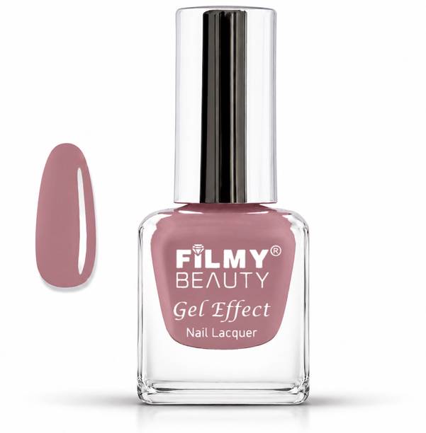 Filmy Beauty Gel Effect Nail Polish Dream Flower – Glossy, Quick-Dry, Long-Lasting (10 ml) PASTEL BROWN