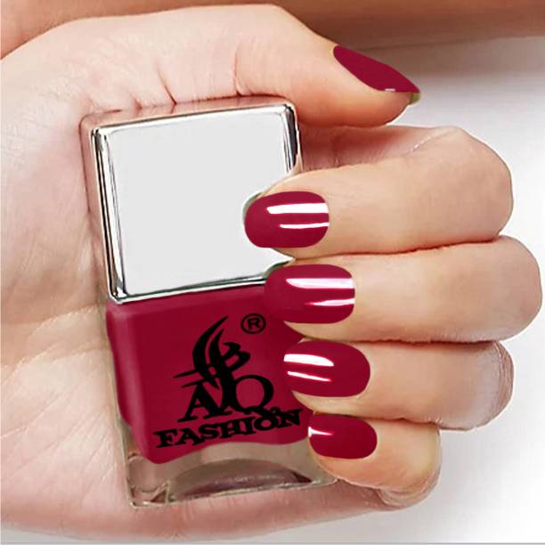 AQ FASHION Gel Effect Long lasting and Attractive Nail Paint Colors Set Ruby Red