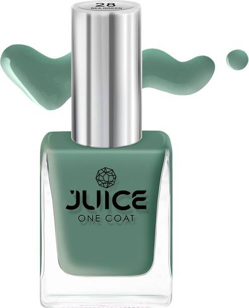 Juice One Coat Long Lasting Quick Dry Chip Resistant Nail Polish 11 ml Sea Green - 028