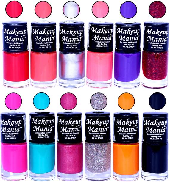 makeupmania Exclusive Nail Polish Set of 12 Pcs. Multicolor MM-86