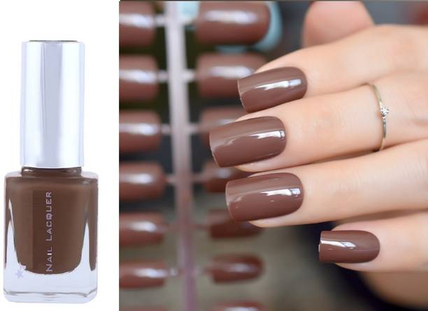 GABBU New HD Matte Finish Brown Color Long-Lasting Super Stay Nail Polish brown