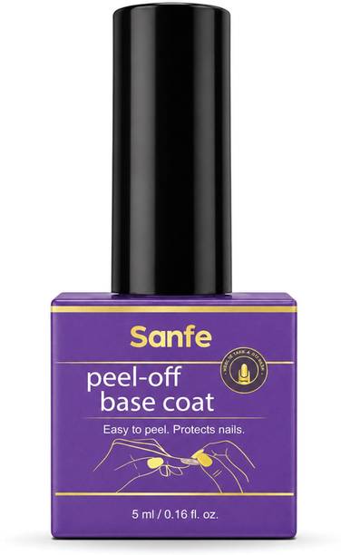 SANFE Peel Off Base Coat Nail Polish | 5 ml | Easy Removal Base Coat | Protects Nails Transparent
