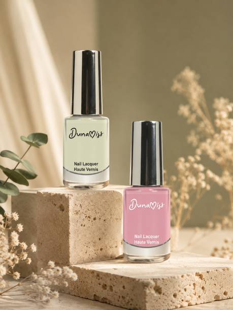 Dunamiss CANDY CLOUD & PEARL GLOW NAIL PAINT Pink & Silver