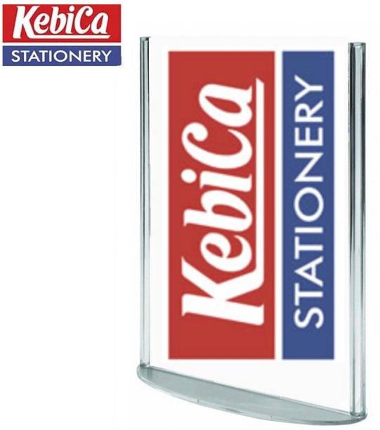 Kebica Best Option for Display Your Brand & Menu List A5 Pillar with QR Code Stand Card Display Stand