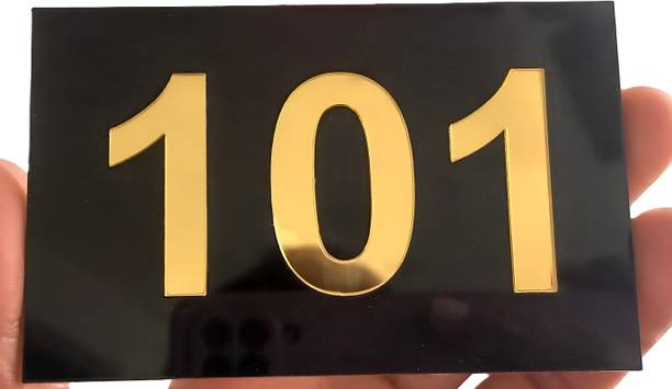 Ayodhya Sign Studio Plastic Acrylic Hotel Room Number Plate Name Plate