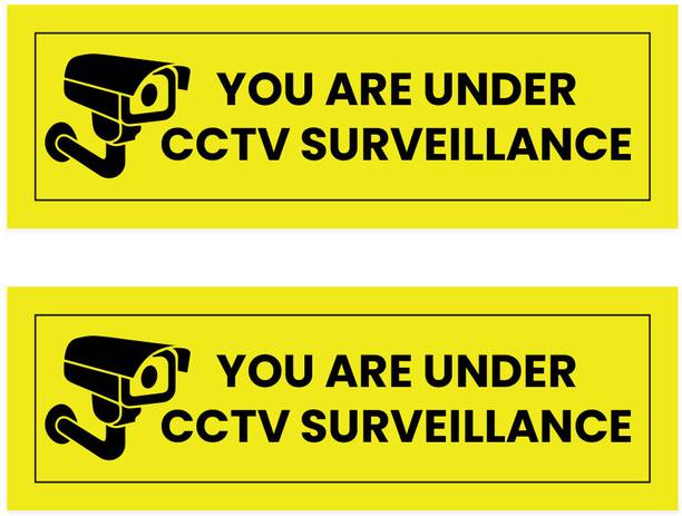 SignsExpress Plastic Warning Sign Board, You are under cctv surveillance, Pack of 2 Name Plate