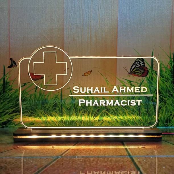 Mystica Polypropylene Laser Engraved Acrylic Sign Name Plate for Table With Light ADVOCATE(6x8 inch) Name Plate