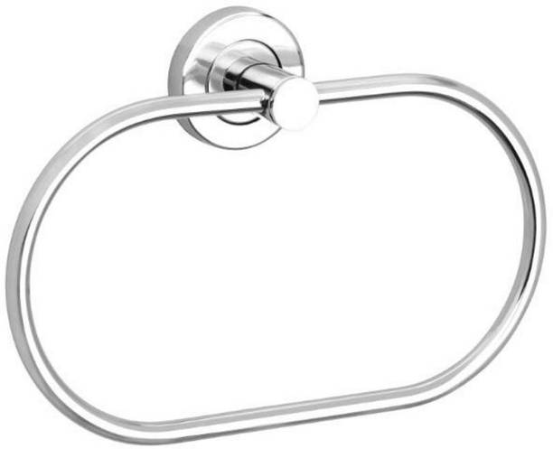 RSP Quality Bit SmartBuy Oval Flange Stainless Steel Towel Ring Holder for Multiuse -Set of 1 Set of 1 Napkin Rings
