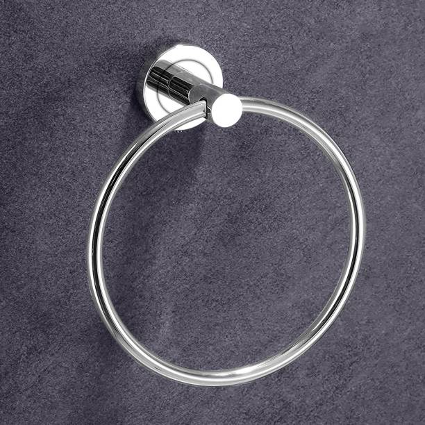 Plantex High Grade Stainless Steel Napkin Ring/Towel Ring/Napkin Holder/Towel Hanger/Bathroom Accessories (Chrome) - Round Set of 1 Napkin Rings
