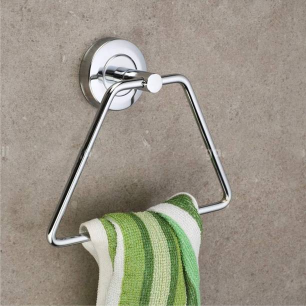 RSP Quality Bit Stainless Steel Heavy Triangle Towel Holder for Bathroom, Kitchen (Pack of 1) Set of 1 Napkin Rings