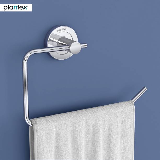 Plantex High Grade Stainless Steel Napkin Ring/Towel Ring/Napkin Holder/Towel Hanger/Bathroom Accessories (Chrome) - Half Square Set of 1 Napkin Rings