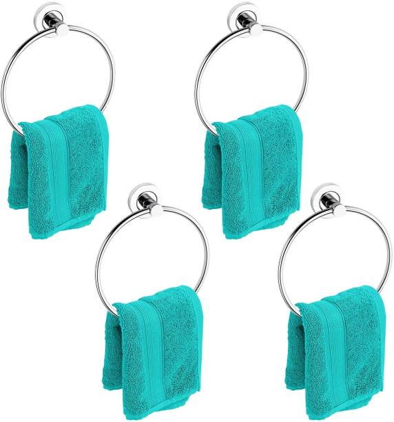 Impulse by Plantex Towel Ring for Bathroom/WashBasin/Napkin-Towel Hanger/Bathroom Accessories Round Set of 4 Napkin Rings