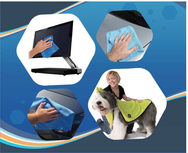 AM Creations Pack of 5 Lint Free Dual Sided Vehicle, Glass & floor Cleaning Cloth B.373 Wet and Dry Microfiber Cleaning Cloth