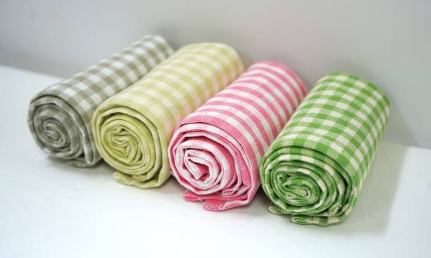 AMARA WEAVES 100%Cotton Summer Soft Small Check Design – Multicolor Combo Kitchen Towels Multicolor Cloth Napkins