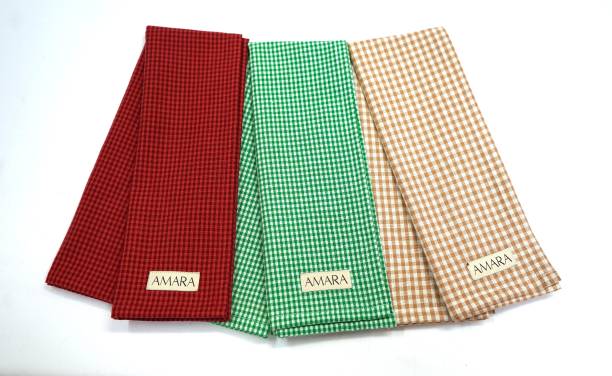 AMARA WEAVES 100%Cotton Colorful Micro Check Combo Kitchen Towels Multicolor Cloth Napkins