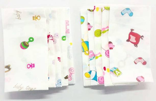 Trance Home Linen 100% cotton malmal Baby Handkerchief| Nursery Prints Napkins Nursery Prints Cloth Napkins