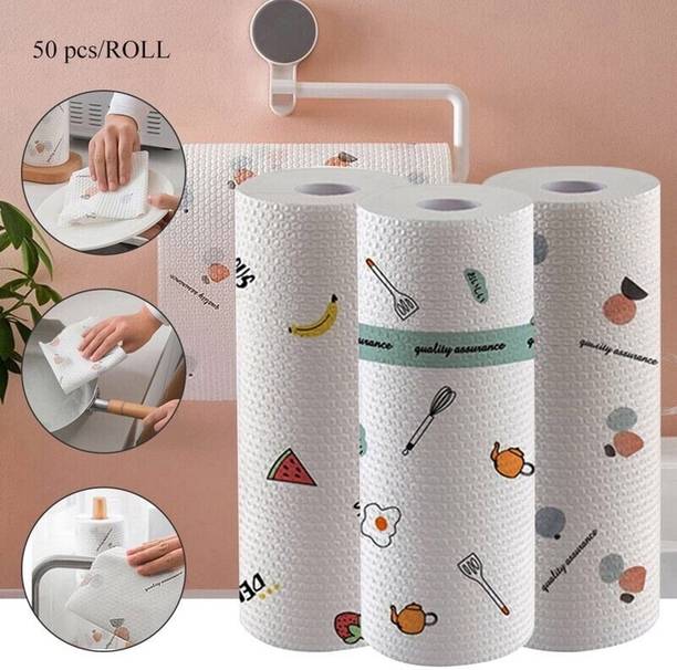 9Up Kitchen Tissue Multipurpose Cleaning Non Woven Reusable And Washable Napkin Roll White Paper Napkins