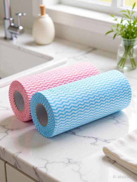 HSD L Non woven kitchen towel roll washable and reusable upto 30 wash on tap water any color Cloth Napkins