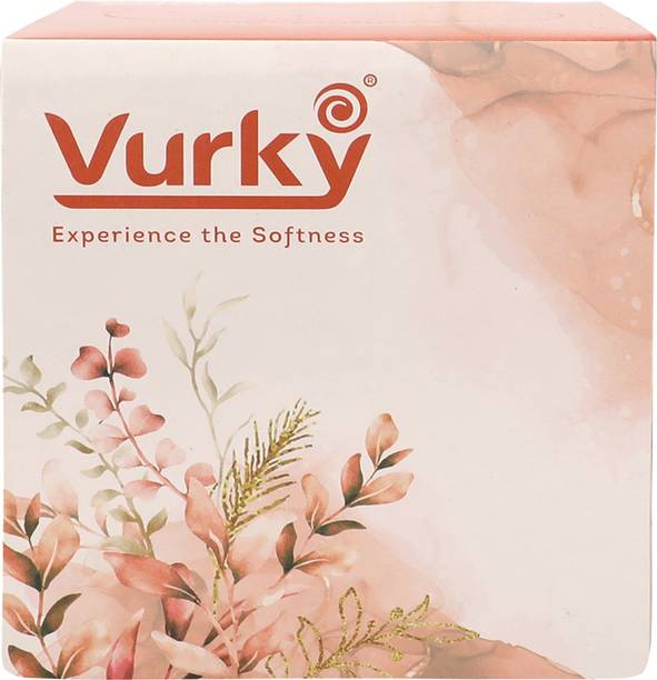 Vurky Cube Tissue – Orange | 100 Pulls | Soft, Compact & Premium | Pack of 1 Orange Paper Napkins