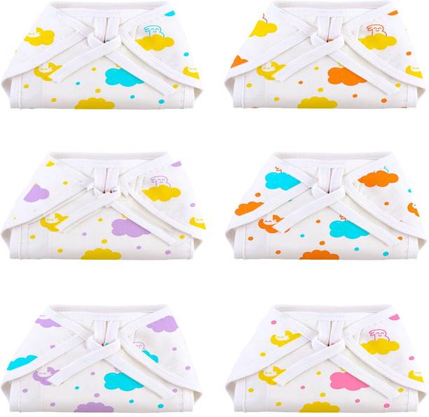 WeeWonders Basic Langot Pack of 6 | 100% Pure Cotton Double Layered Baby Langot