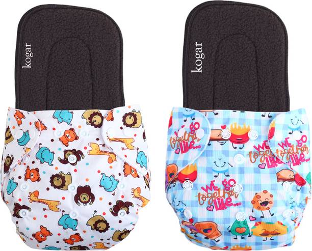 kogar Print Reusable Cloth Diapers + Insert Pad Washable 100% Absorption 0-3 yrsWTBSF2