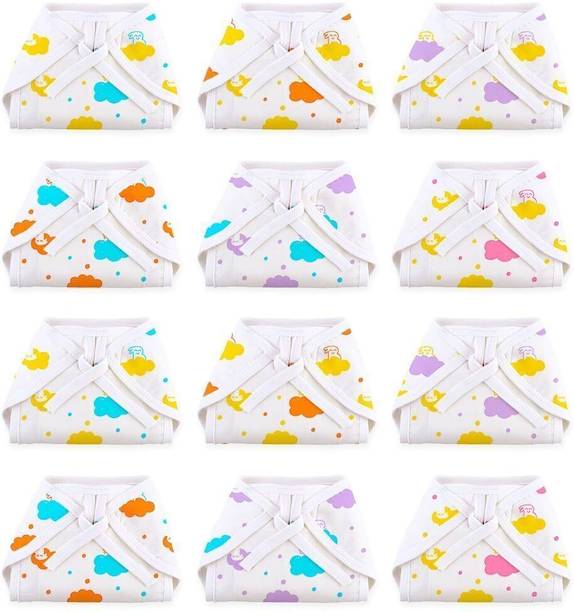 Superbottoms BASIC Cotton Langot | Double Layered | Soft & Breathable | Pack of 12 | 0 - 6M