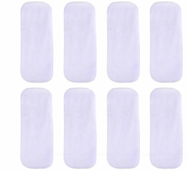 WAHHSON High Quality 5 Layer Cotton Microfiber Insert Liner Reusable Washable Cotton Diaper Nappy Inserts for Baby Cloth Diapers , (S - M) - Pack Of 8
