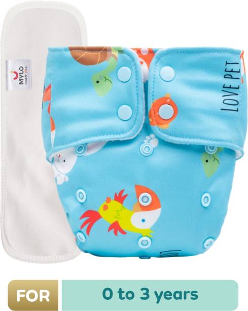 MYLO Baby Reusable Cloth diapers + Insert Pad, Adjustable, Oeko Tex Certified, 3M-3Y