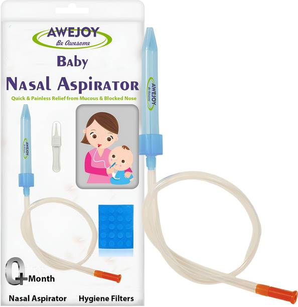 AWEJOY Baby nasal aspirator for 0-5 years, snot remover, nose block relief for infants Manual Nasal Aspirator