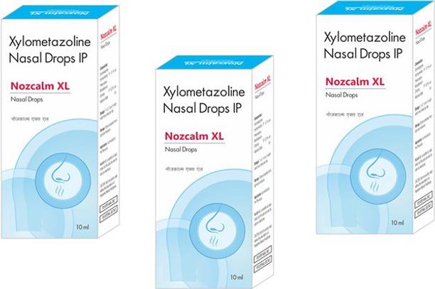 Nozcalm XL 0.1 % Nasal Drops Instant Relife Cold and snizz 30ml Manual Nasal Aspirator