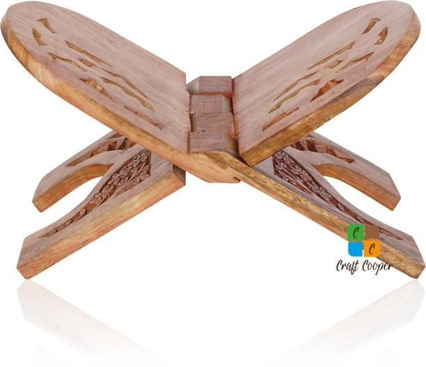 Craft Cooper Shisham Wood Holy Book Stand for Ramayana,Quran,Bible,BhagwatGita,Guru Granth Assembled 30.5 cm Pack of 1