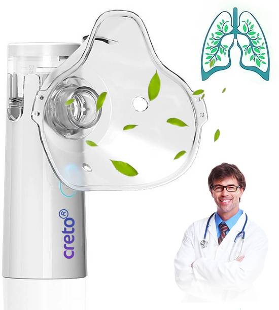 CRETO White SY308 Nebulizer Machine with Proper Medicine Mist Distribution Nebulizer