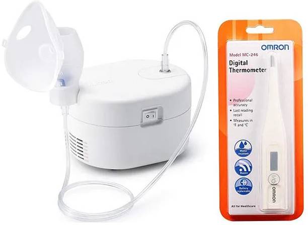 OMRON NEBULIZER WITH MC246 THERMOMETER Nebulizer