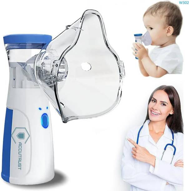 Accutrust Mini Mesh Nebulizer for Kids & Adults | Ultrasonic Steam Inhaler Nebulizer